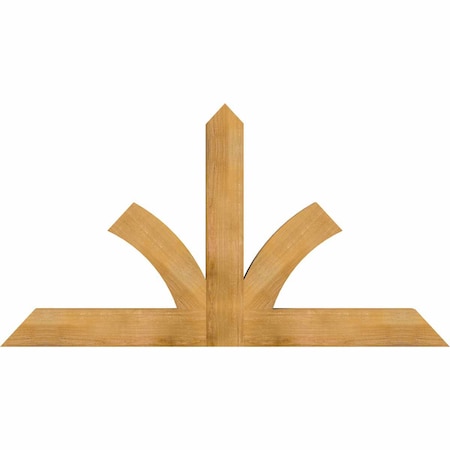 Ekena Millwork Richland Rough Sawn Timber Gable Bracket, Western Red Cedar, 72"W x 39"H x 4"D x 6"F, 13/12 Pitch GBW072X39X0406RIC00RWR